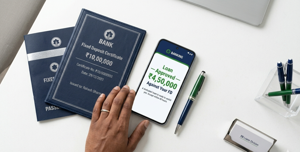 loan against FD India 2026 fixed deposit instant cash approval